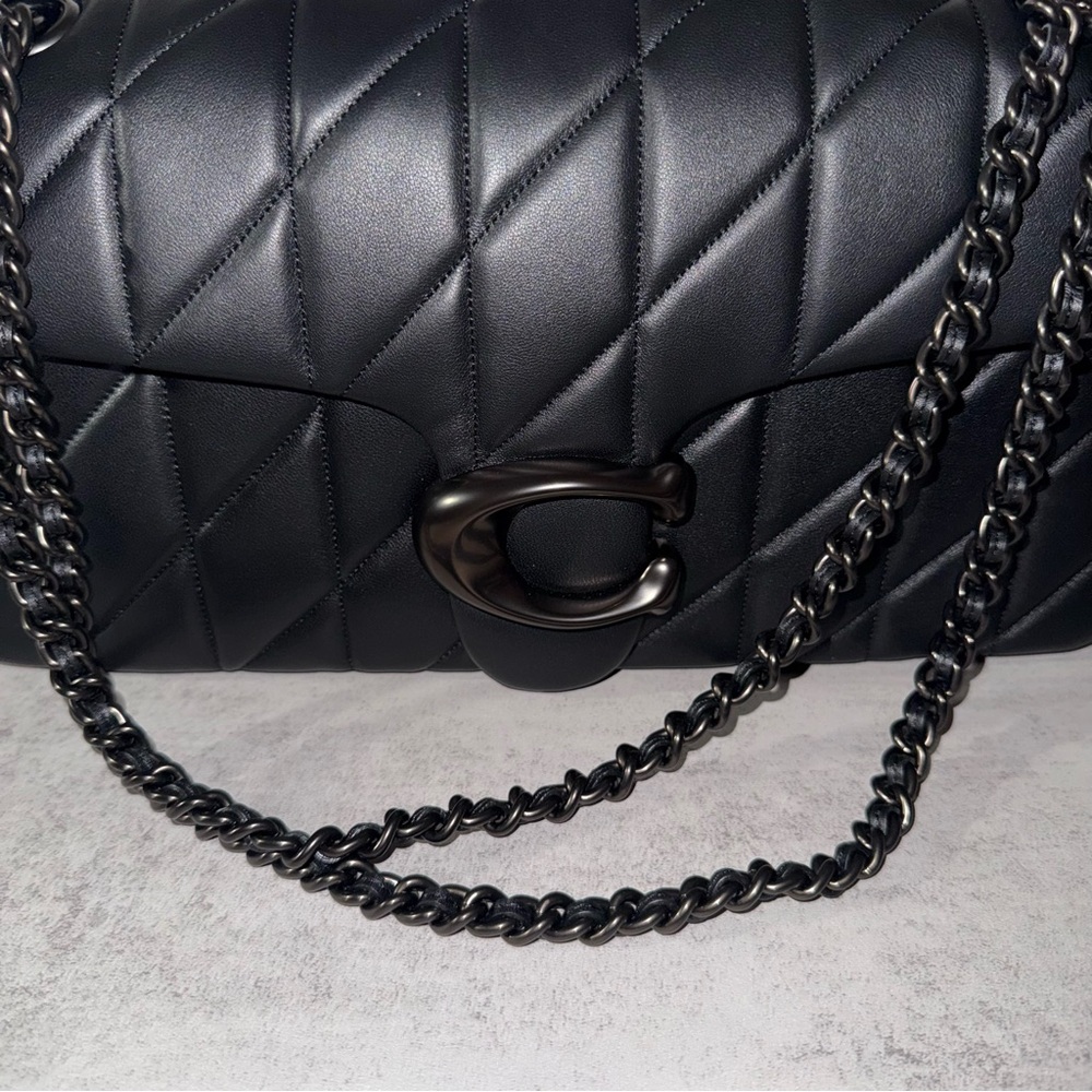 Coach Black Tabby 33 Quilted Nappa Leather Shoulder Bag CP151 - Picture 15 of 16